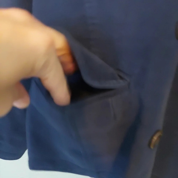 J.Crew Vintage Double Breasted Peacoat Navy Blue Size 12 Sailor Military Preppy - Picture 7 of 7